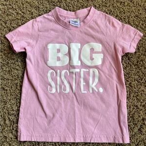 Big Sister Pink Kids T-Shirt